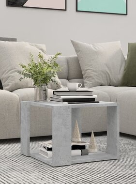 VidaXL Salontafel 40x40x30 cm bewerkt hout betongrijs