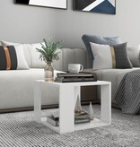 VidaXL Salontafel 40x40x30 cm bewerkt hout wit