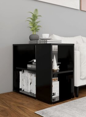 VidaXL Bijzetkast 60x30x50 cm bewerkt hout zwart