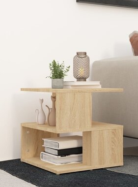 VidaXL Bijzettafel 40x40x40 cm spaanplaat sonoma eikenkleurig