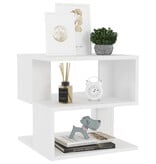 VidaXL Bijzettafel 40x40x40 cm bewerkt hout wit