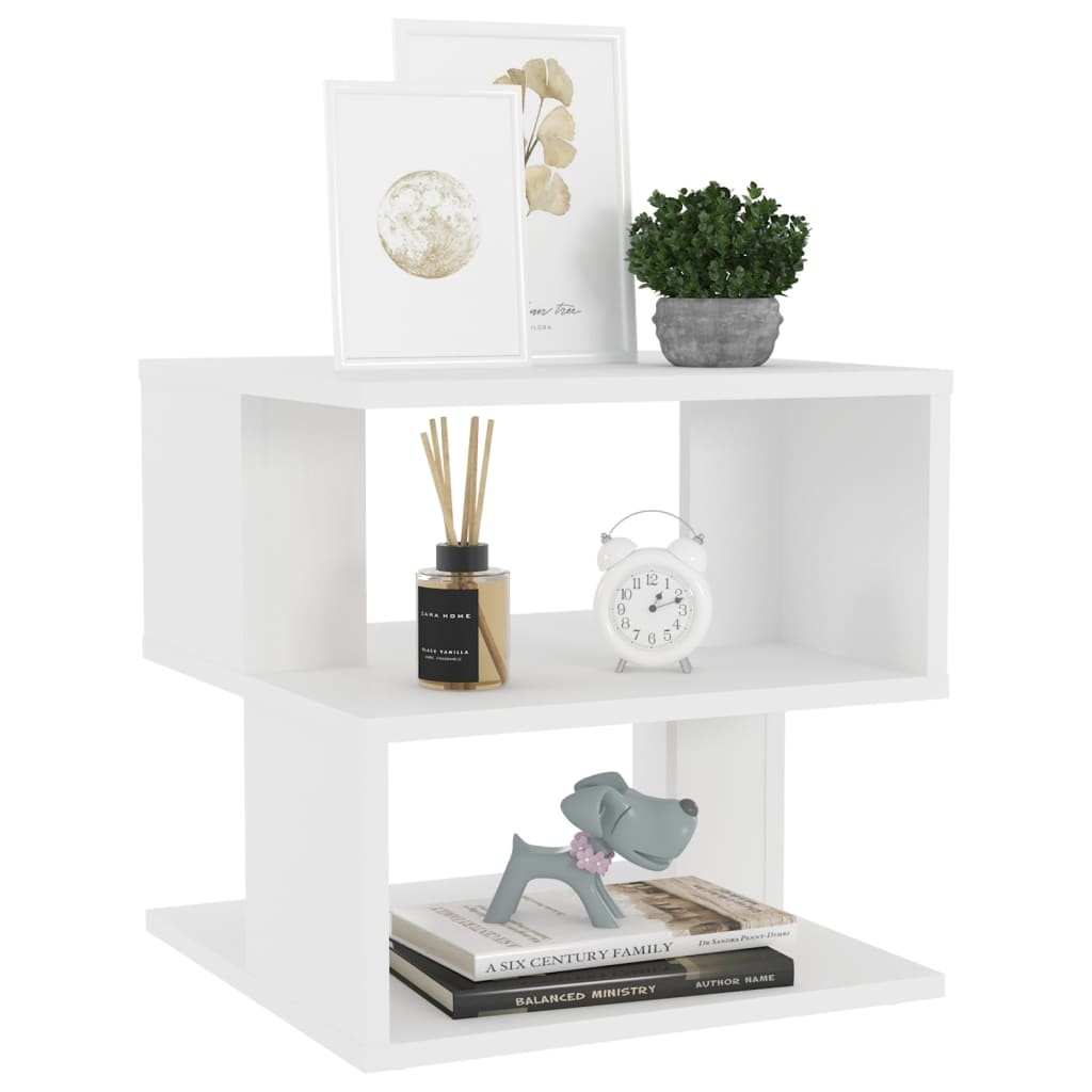 VidaXL Bijzettafel 40x40x40 cm bewerkt hout wit