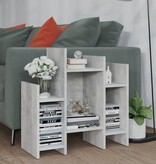 VidaXL Bijzetkast 60x26x60 cm bewerkt hout betongrijs