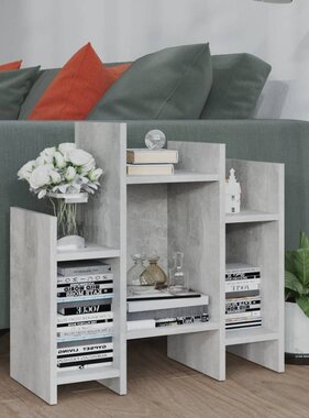 VidaXL Bijzetkast 60x26x60 cm bewerkt hout betongrijs