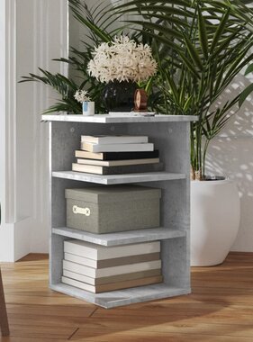 VidaXL Bijzetkast 35x35x55 cm spaanplaat betongrijs