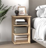 VidaXL Bijzetkast 35x35x55 cm bewerkt hout sonoma eikenkleurig