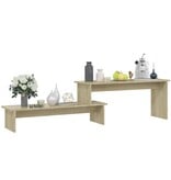 VidaXL Tv-meubel 180x30x43 cm bewerkt hout sonoma eikenkleurig