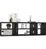 VidaXL Wandschap 102x30x29 cm bewerkt hout zwart