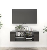 VidaXL Tv-wandmeubel 102x35x35 cm bewerkt hout hoogglans zwart