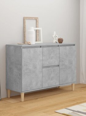 VidaXL Dressoir 101x35x70 cm bewerkt hout betongrijs