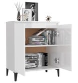 VidaXL Dressoir 60x35x70 cm bewerkt hout hoogglans wit