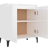 VidaXL Dressoir 60x35x70 cm bewerkt hout hoogglans wit