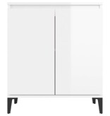 VidaXL Dressoir 60x35x70 cm bewerkt hout hoogglans wit