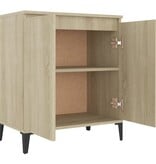 VidaXL Dressoir 60x35x70 cm bewerkt hout sonoma eikenkleurig