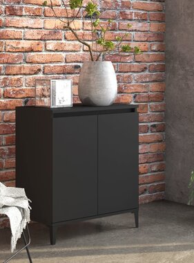 VidaXL Dressoir 60x35x70 cm bewerkt hout zwart