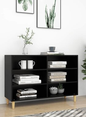 VidaXL Dressoir 103,5x35x70 cm bewerkt hout zwart