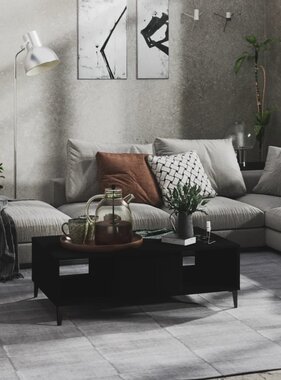 VidaXL Salontafel 103,5x60x35 cm bewerkt hout zwart