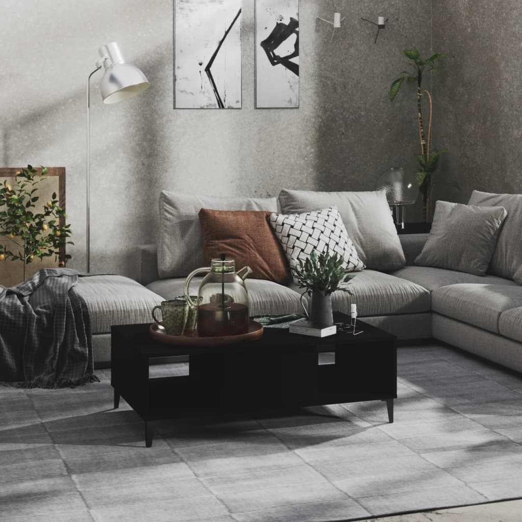 VidaXL Salontafel 103,5x60x35 cm bewerkt hout zwart