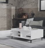 VidaXL Salontafel 90x60x35 cm bewerkt hout wit