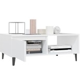 VidaXL Salontafel 90x60x35 cm bewerkt hout wit