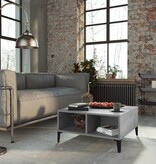 VidaXL Salontafel 60x60x30 cm bewerkt hout betongrijs