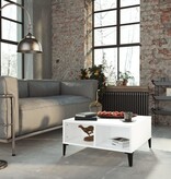 VidaXL Salontafel 60x60x30 cm bewerkt hout wit