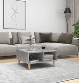 VidaXL Salontafel 60x60x30 cm bewerkt hout betongrijs