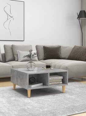 VidaXL Salontafel 60x60x30 cm bewerkt hout betongrijs