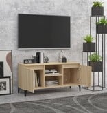VidaXL Tv-meubel met metalen poten 103,5x35x50 cm sonoma eikenkleurig