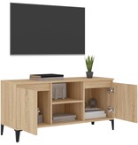 VidaXL Tv-meubel met metalen poten 103,5x35x50 cm sonoma eikenkleurig