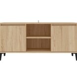 VidaXL Tv-meubel met metalen poten 103,5x35x50 cm sonoma eikenkleurig