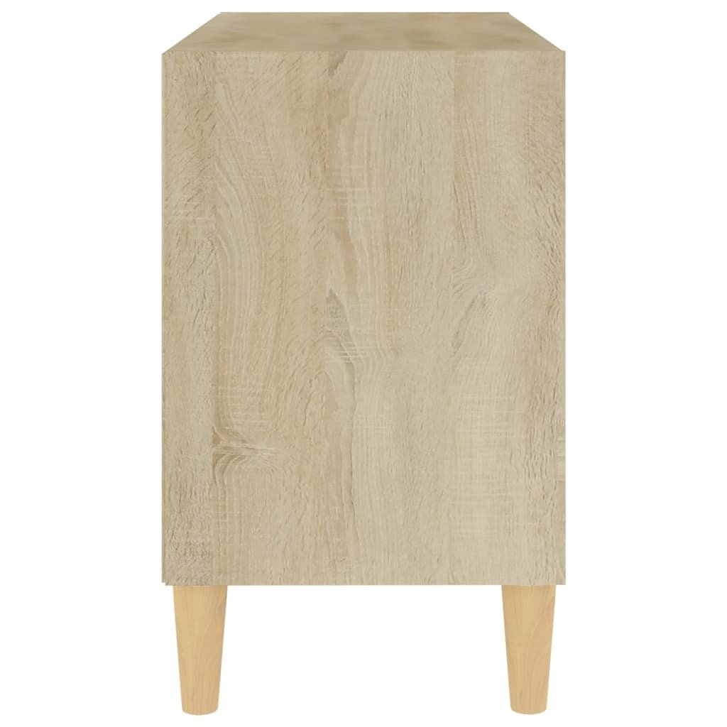 VidaXL Tv-meubel met houten poten 69,5x30x50 cm sonoma eikenkleurig