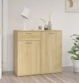 VidaXL Dressoir 80x36x75 cm spaanplaat sonoma eikenkleurig