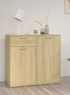 VidaXL Dressoir 80x36x75 cm spaanplaat sonoma eikenkleurig