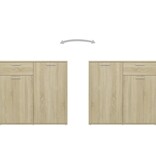 VidaXL Dressoir 80x36x75 cm spaanplaat sonoma eikenkleurig