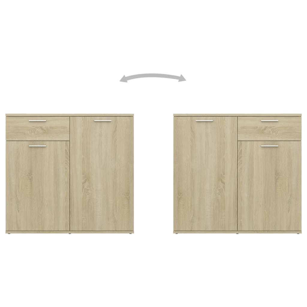 VidaXL Dressoir 80x36x75 cm spaanplaat sonoma eikenkleurig