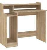 VidaXL Bureau met LED-verlichting 97x45x90 cm hout sonoma eikenkleurig
