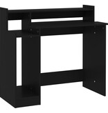 VidaXL Bureau met LED-verlichting 97x45x90 cm bewerkt hout zwart