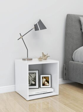 VidaXL Tv-meubel 37x35x37 cm bewerkt hout wit