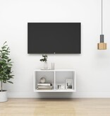 VidaXL Tv-wandmeubel 37x37x72 cm bewerkt hout wit