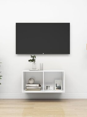 VidaXL Tv-wandmeubel 37x37x72 cm bewerkt hout wit