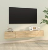 VidaXL Tv-wandmeubels 2 st 100x30x30 cm hout sonoma eikenkleurig