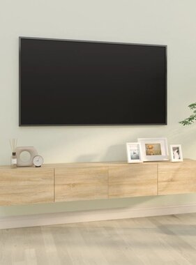 VidaXL Tv-wandmeubels 2 st 100x30x30 cm hout sonoma eikenkleurig