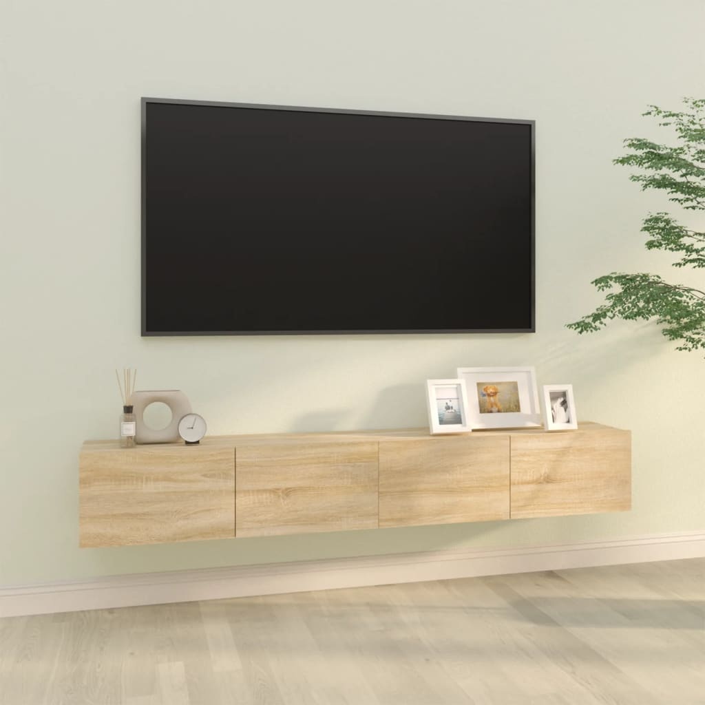 VidaXL Tv-wandmeubels 2 st 100x30x30 cm hout sonoma eikenkleurig