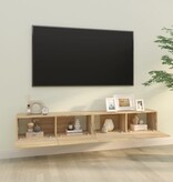 VidaXL Tv-wandmeubels 2 st 100x30x30 cm hout sonoma eikenkleurig