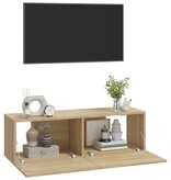 VidaXL Tv-wandmeubels 2 st 100x30x30 cm hout sonoma eikenkleurig