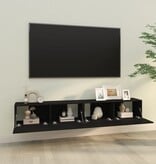 VidaXL Tv-wandmeubels 2 st 100x30x30 cm bewerkt hout zwart