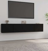 VidaXL Tv-meubelen 2 st 80x30x30 cm bewerkt hout zwart