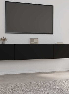 VidaXL Tv-meubelen 2 st 80x30x30 cm bewerkt hout zwart