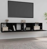 VidaXL Tv-meubelen 2 st 80x30x30 cm bewerkt hout zwart